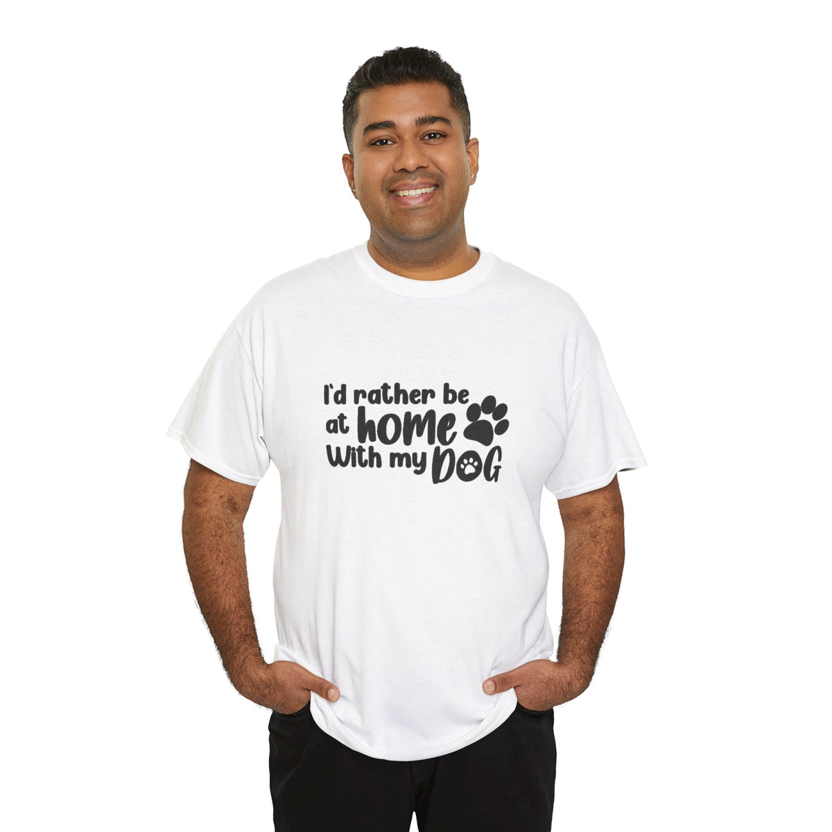 Rather be Home with my Dog Cotton Tee