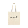 Cat Mom Cotton Canvas Tote Bag