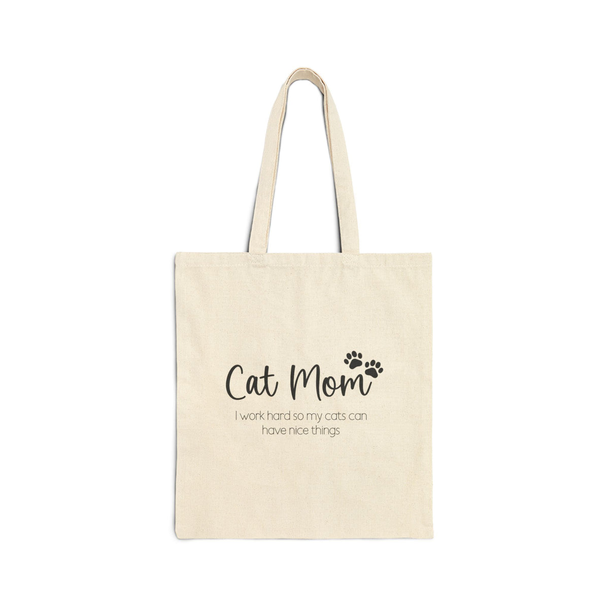Cat Mom Cotton Canvas Tote Bag