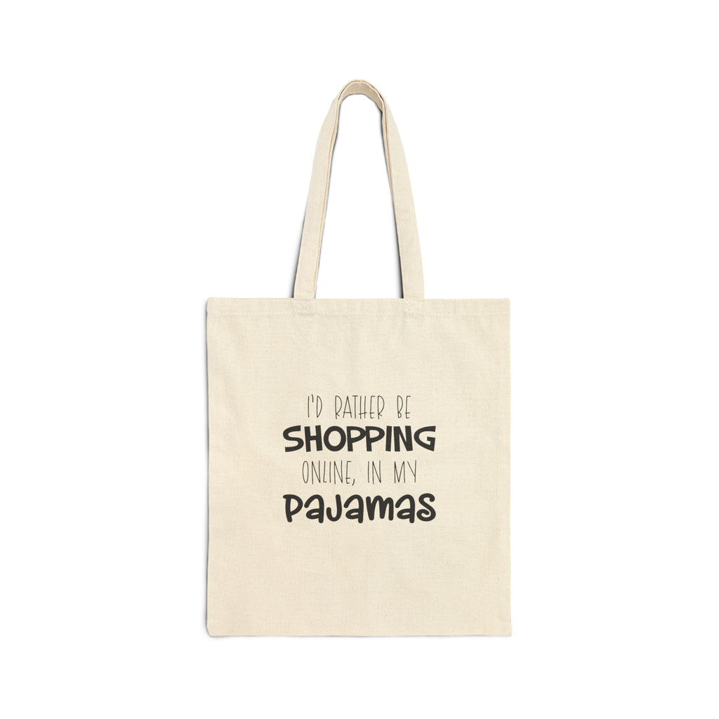 Rather be Shopping Cotton Canvas Tote Bag