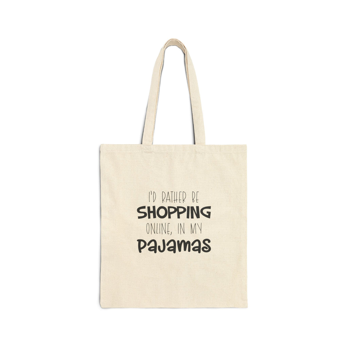 Rather be Shopping Cotton Canvas Tote Bag