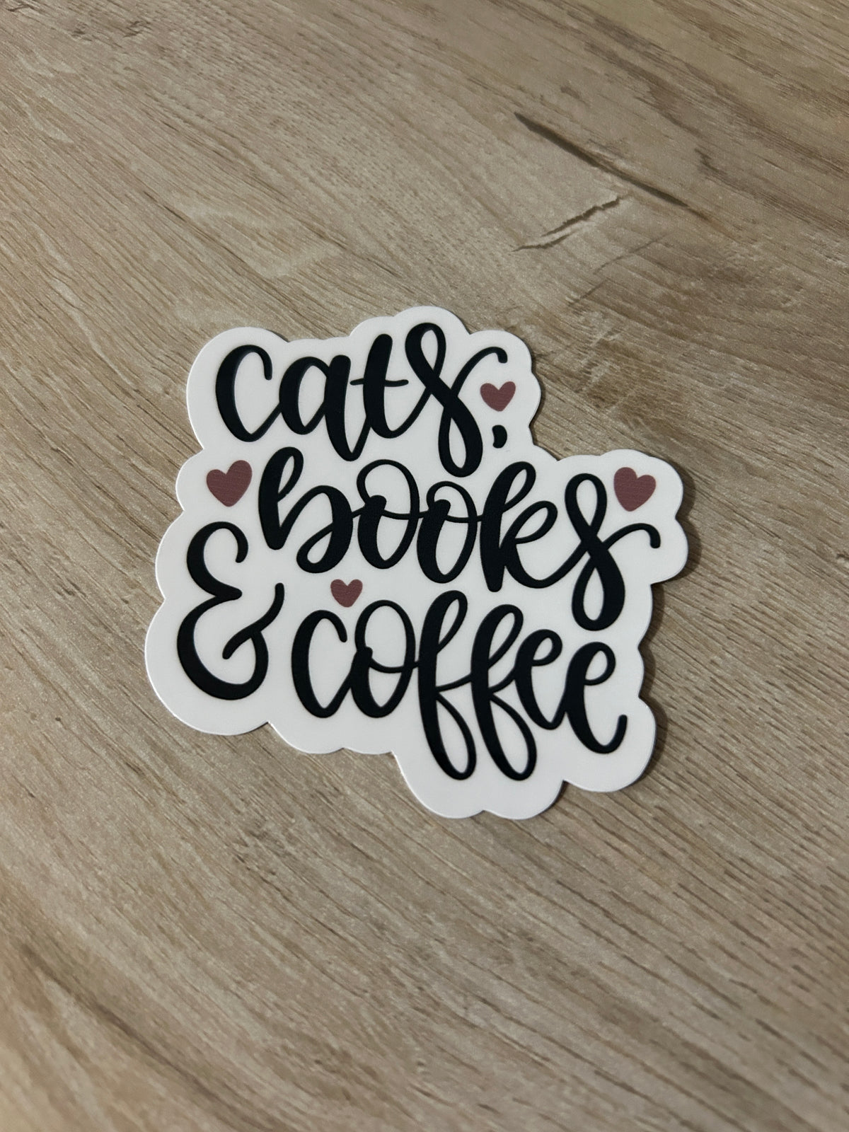 Cats, books and Coffee sticker