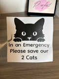 In Case of Emergency pet decal