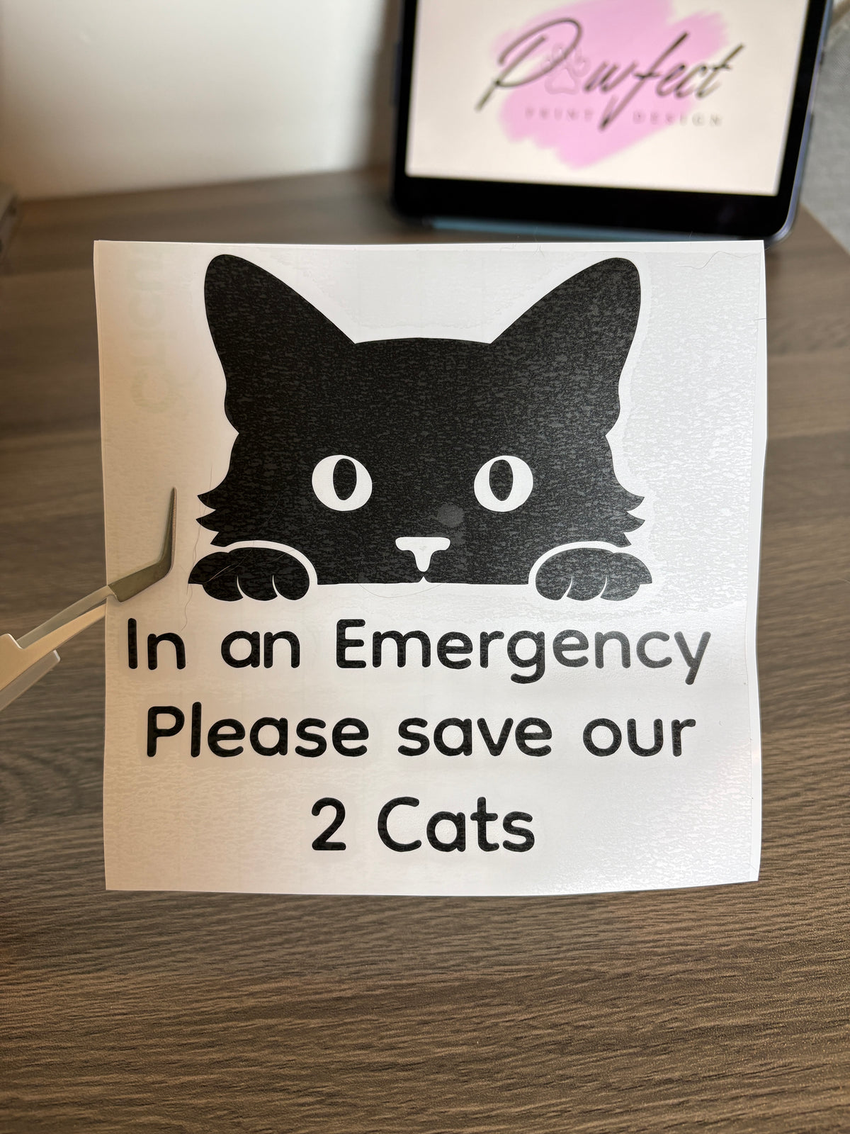 In Case of Emergency pet decal